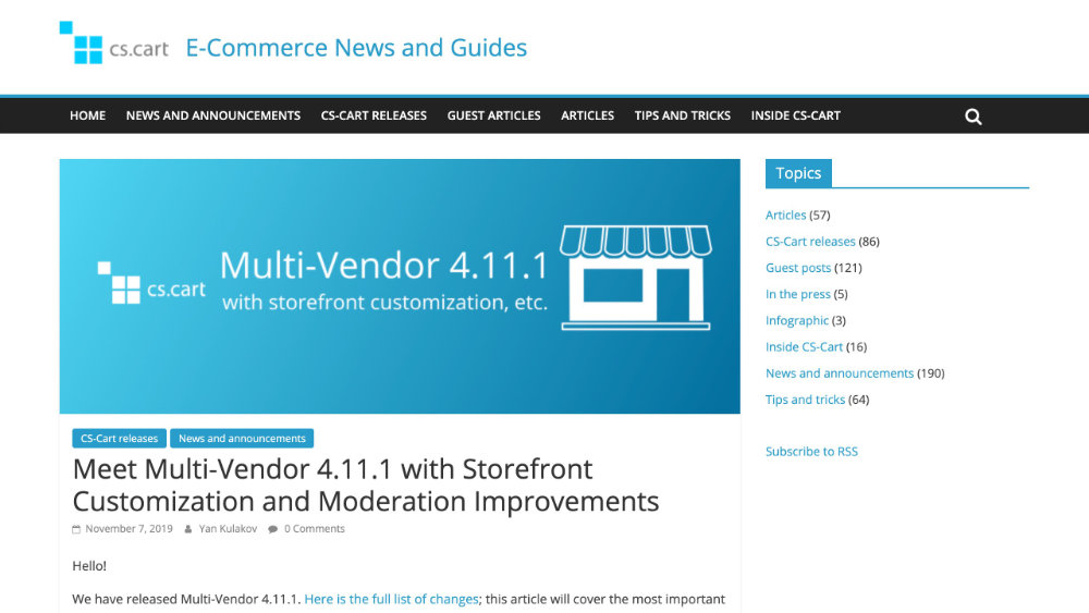 CS-Cart Multi-Vendor 4.11.1