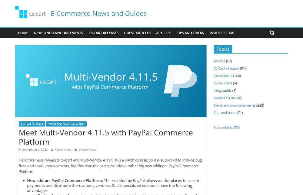 Meet Multi-Vendor 4.11.5 with PayPal Commerce Platform
