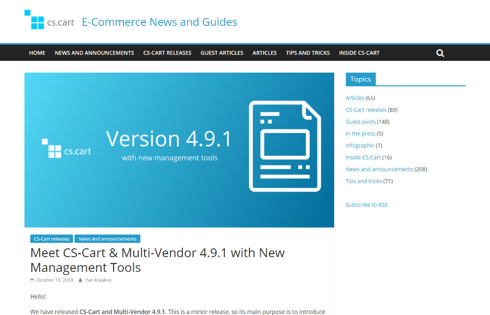 CS-Cart&Multi-Vendor 4.9.1