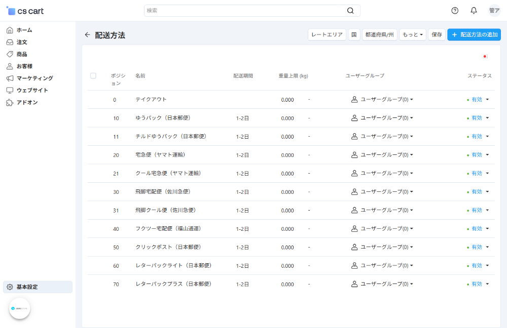 配送方法