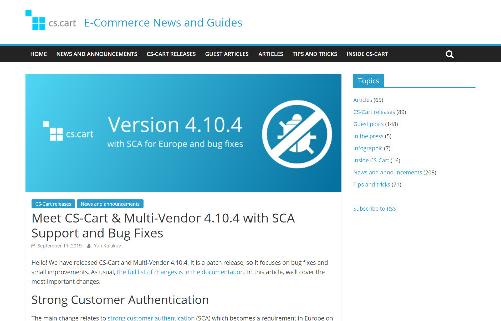 CS-Cart and Multi-Vendor 4.10.4