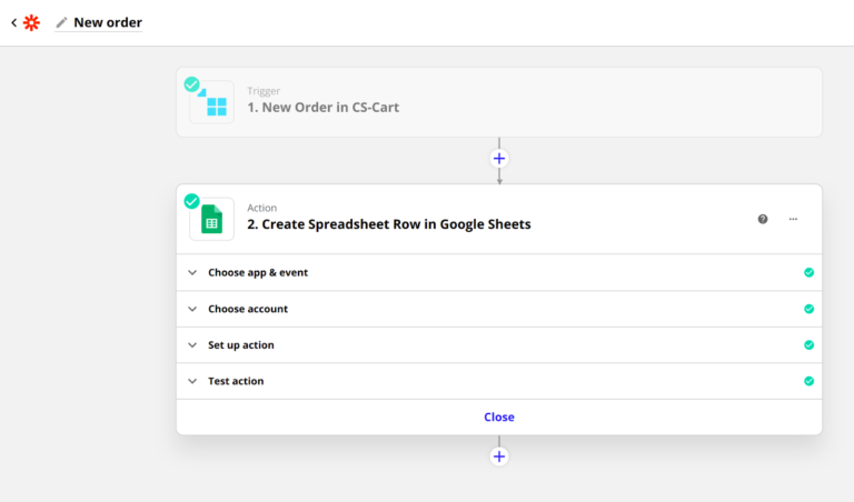 CS-Cart と Zapier の統合