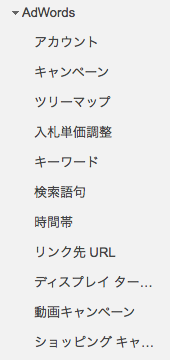 変更後の「Adwords」