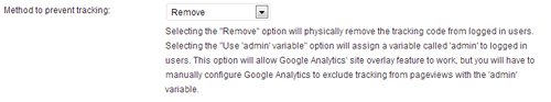 Method to prevent tracking