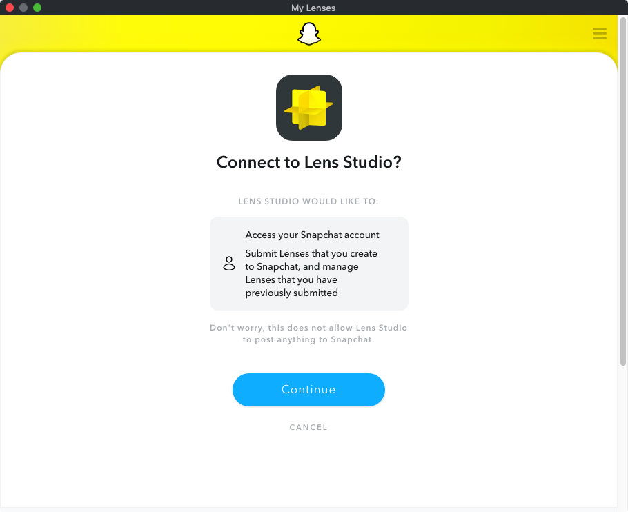 Lens Studioに接続