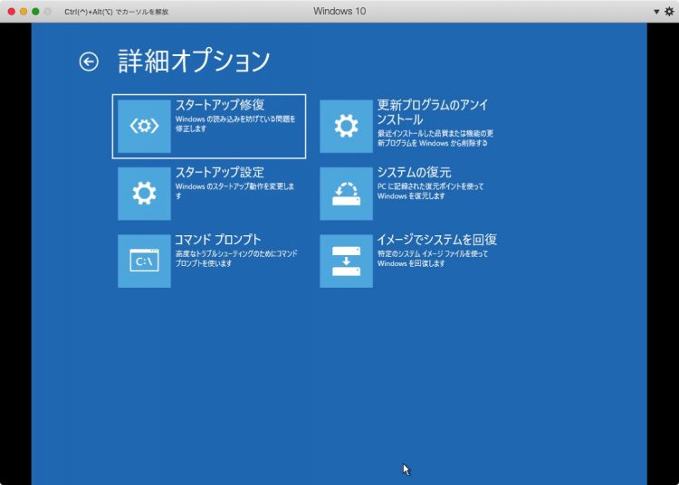 詳細オプション画面