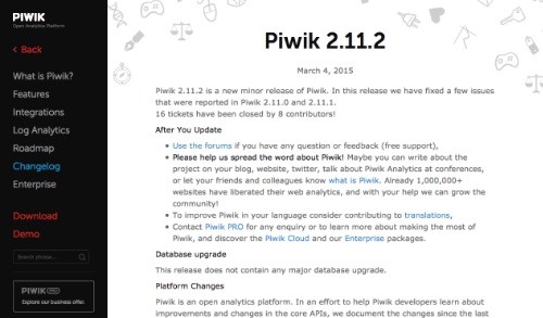 Piwik 2.11.2