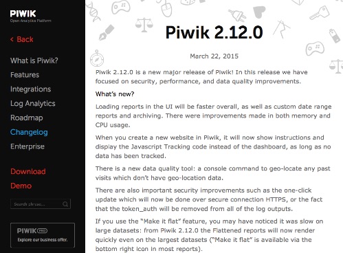 Piwik 2.12.0