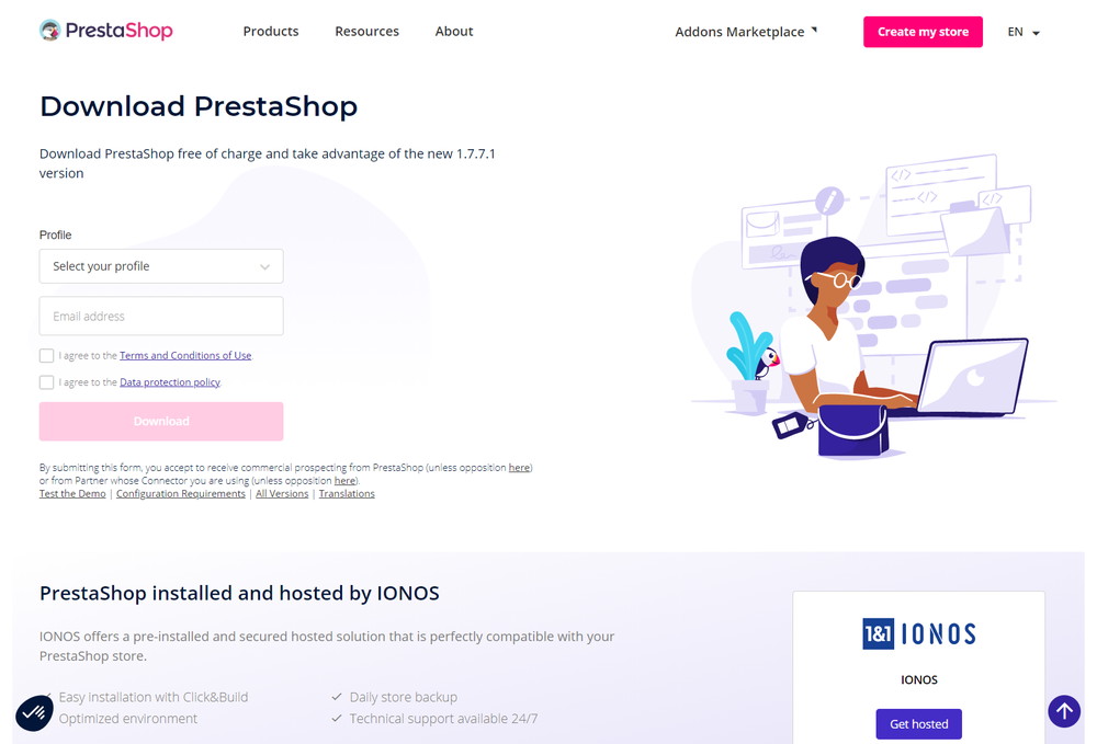 PrestaShop ダウンロード