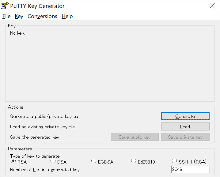 PuTTY Key Generator