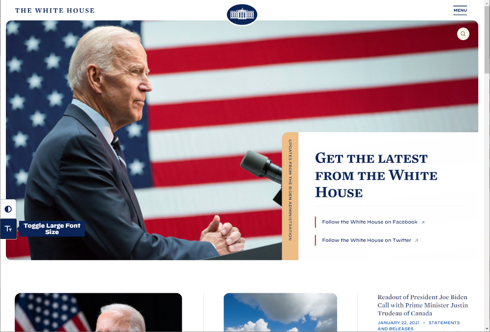 The White House：大きなフォント