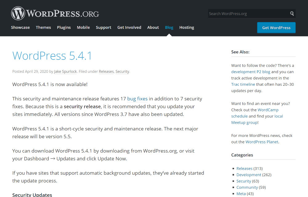 WordPress 5.4.1