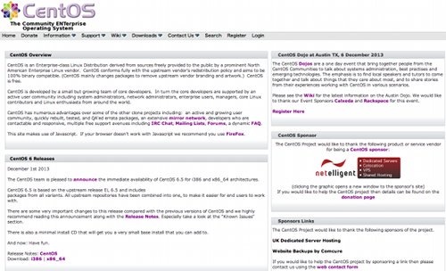 CentOS　Webサイト