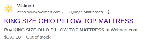 出典：Google：商品の在庫状況を示す SERP の結果
